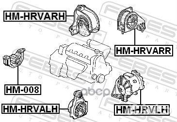 Опора двигателя honda HR-V 98-05 пер.лев. AT