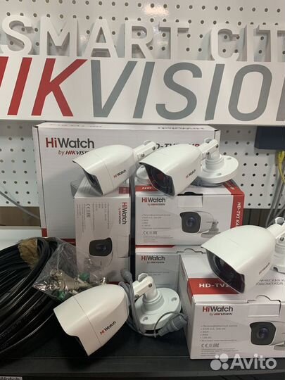 Комплект видеонаблюдения hiawtch starlight 4 каме