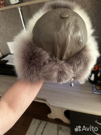 Шапка ушанка норковая женская