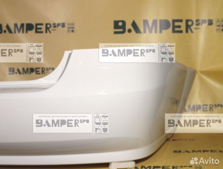 Бампер задний Chevrolet Aveo T250 GAZ Белый