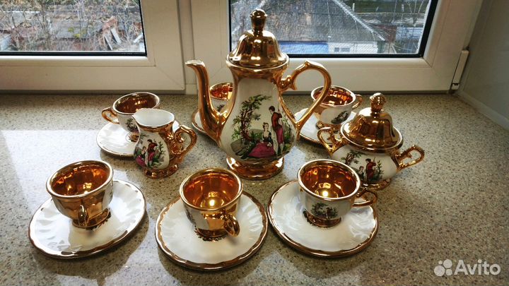 Сервиз чайно- кофейный (пастушка) 1997г (6 персон)