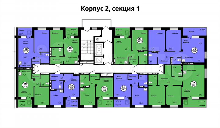 Квартира-студия, 23,9 м², 12/15 эт.