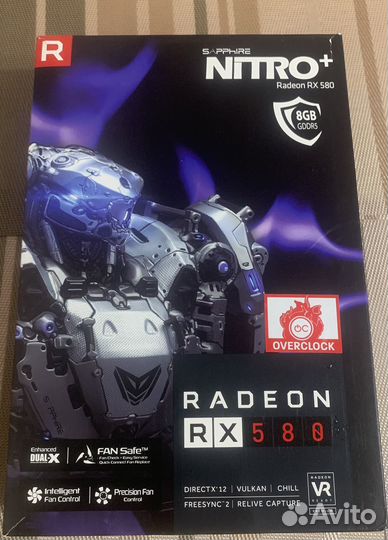 Видеокарта Sapphire Nitro+ RX580 8gb