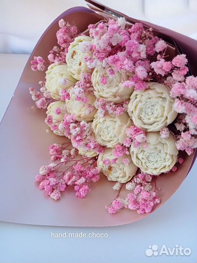 Шоколадные пионы из бельгийского шоколада
