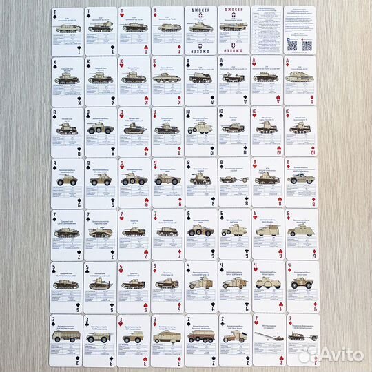 Игральные карты Бронетехника Италии II Мир. войны