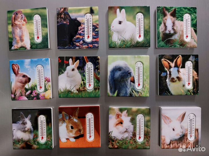 Магнит с комнатным термометром на холодильник