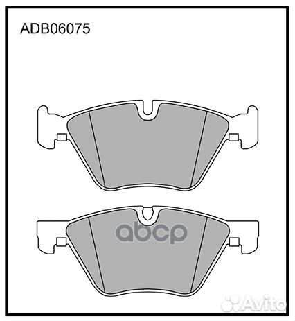 Колодки тормозные дисковые перед ADB06075 B