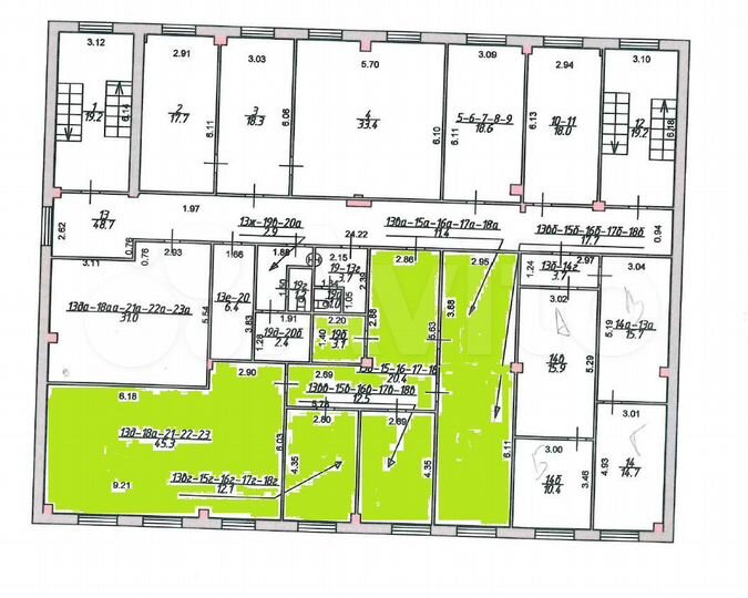 Сдам офисное помещение, 122.5 м²