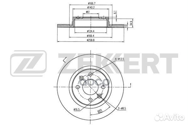Диск торм. перед. Renault Logan 04- Twingo I