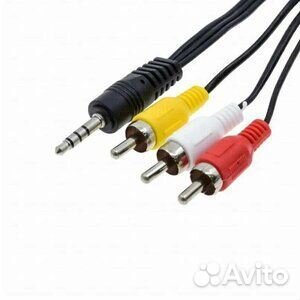 AV Кабель 3RCA - AUX (тюльпаны на 3.5 Jack)