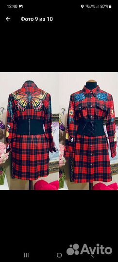 Платье рубашка с корсетом