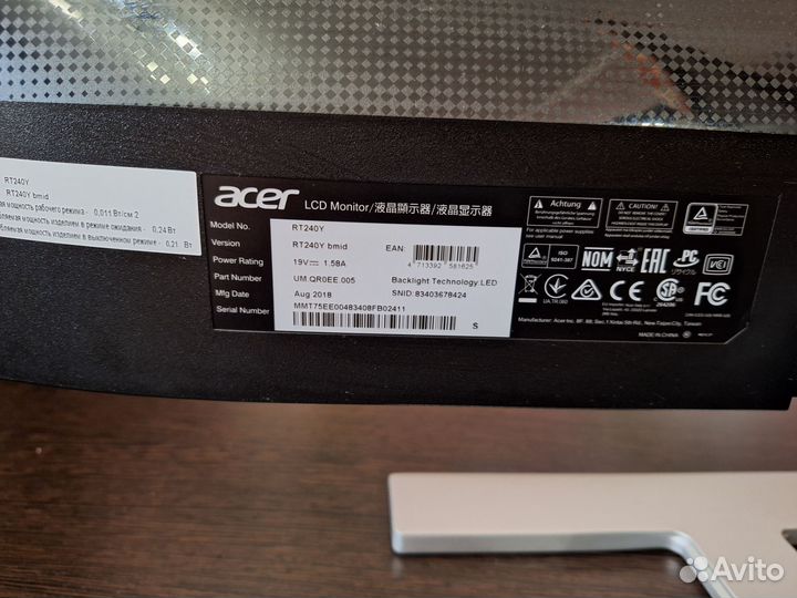 Монитор Acer RT240Y bmid