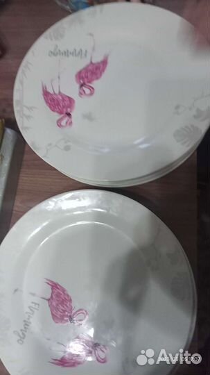 Тарелка. фламинго