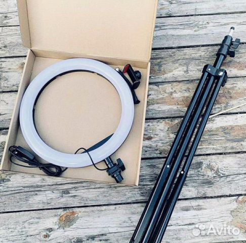 Кольцевая лампа 33 см + штатив и держатель