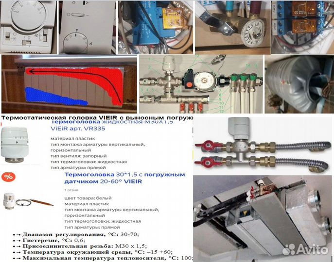 Клапан Термостат Головка Сервопривод.Регулятор tс