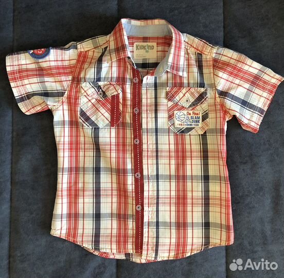 Рубашка с коротким рукавом для мальчика 4 года