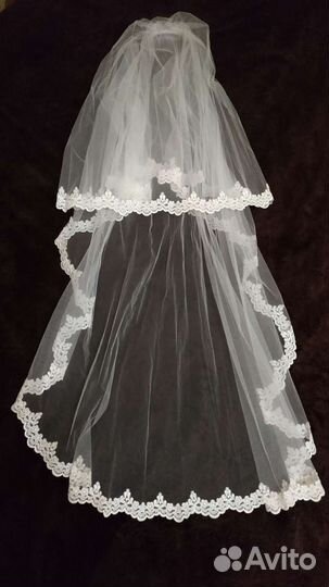 Фата с кружевом