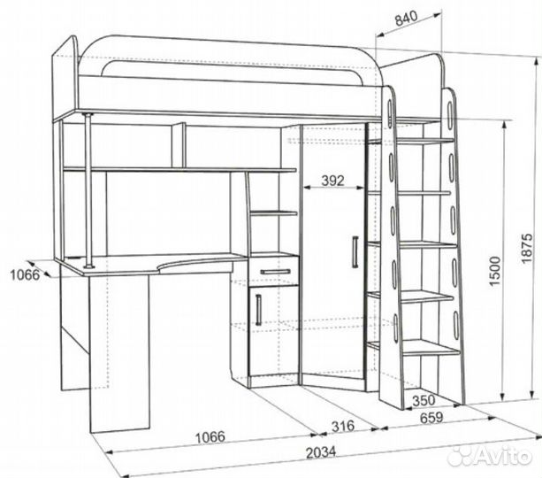 Продам детскую кровать-чердак