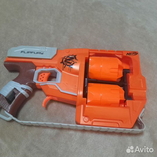 Детский пистолет бластер nerf flipfury