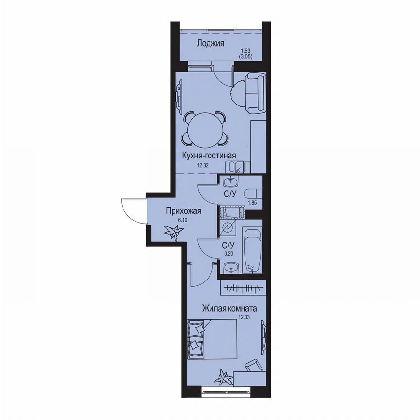 1-к. квартира, 37 м², 3/9 эт.