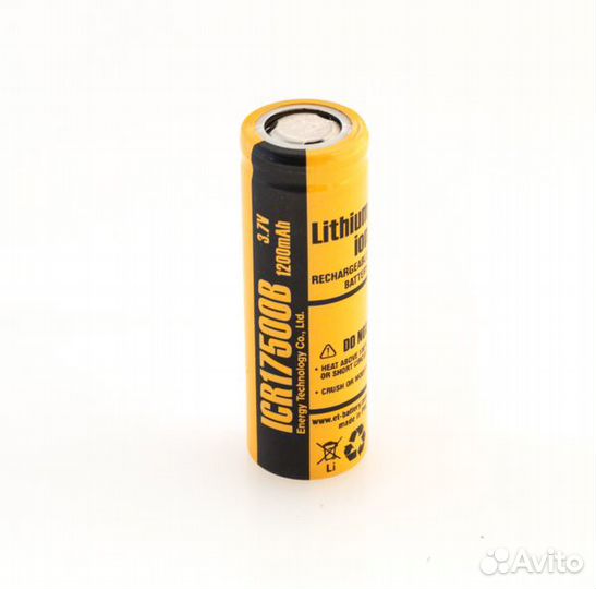 Аккумулятор ET ICR17500B (3.7В, 1200мАч, Li-Ion )