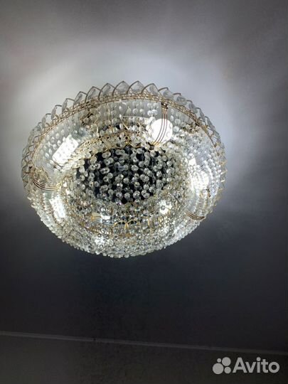 Люстра потолочная бу хрустальная