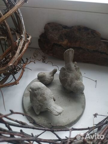 Декор для дома и сада. Птички из бетона