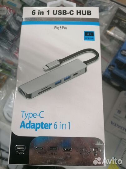 Хаб BYL-2010 USB-C 6 в 1