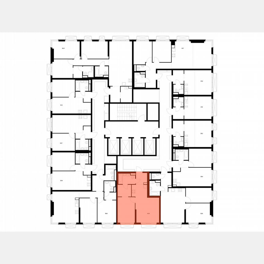 1-к. квартира, 42,9 м², 9/26 эт.