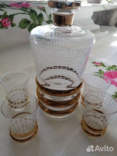 Графин со стопками Богемия