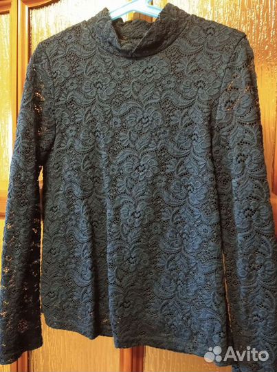 Блузка гипюр на подкладке для девочки