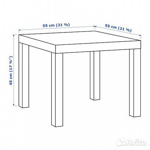 Журнальный столик IKEA лакк