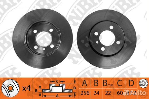 Диск тормозной NiBK RN1324 RN1324 NiBK