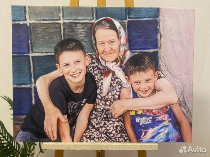 Портрет по фото на холсте в Оренбурге