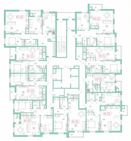 3-к. квартира, 90,5 м², 15/26 эт.