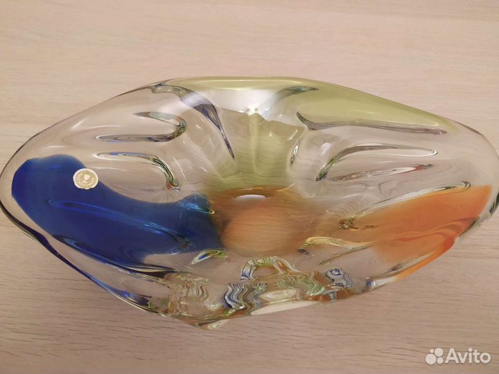 Ваза для фруктов Цветное стекло, Румыния