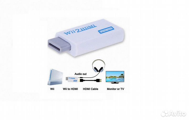 Wii в Hdmi Конвертер Переходник FullHD