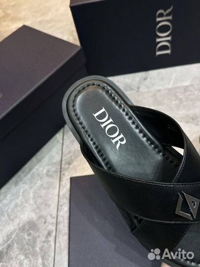 Шлепанцы мужские кожаные Dior 40-46