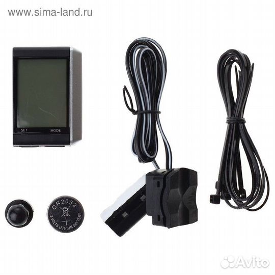 Велокомпьютер проводной, 15 функций JY-4012E-L, цв