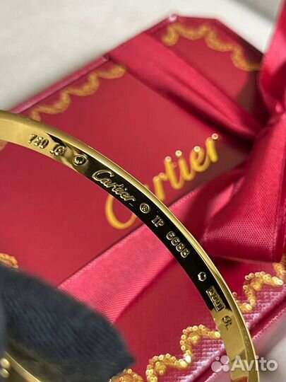 Браслет Cartier Love (тонкий, камни) Новинка 2025