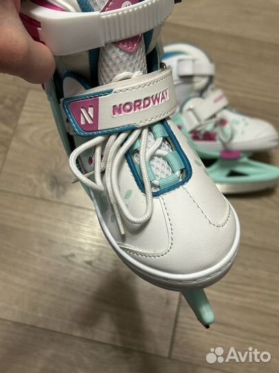 Коньки детские раздвижные ледовые nordway slide