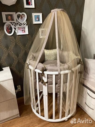 Детская кроватка круглая