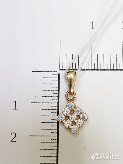 Подвеска с синтетическим камнем Золото