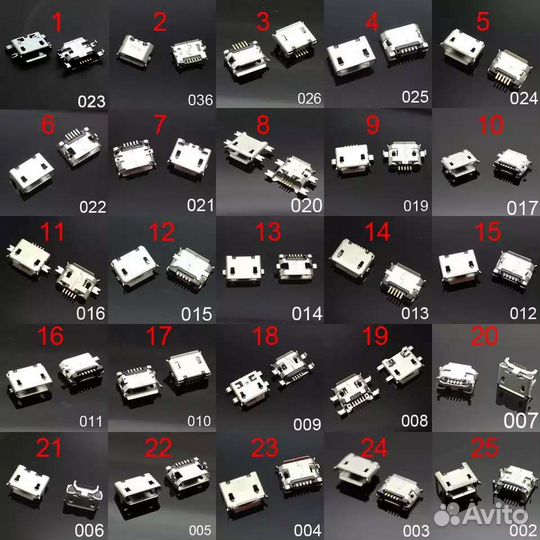 Micro usb разъёмы 25 видов