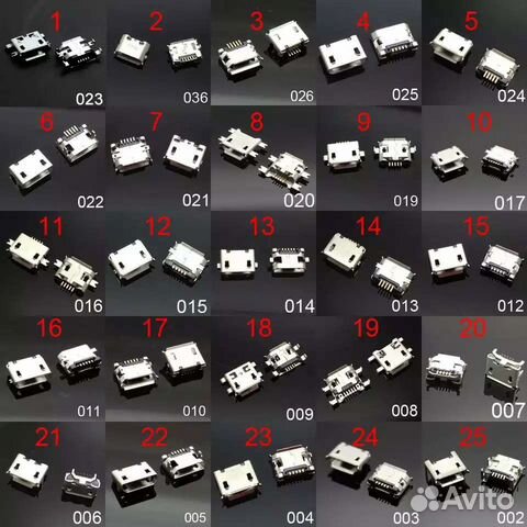Micro usb разъёмы 25 видов