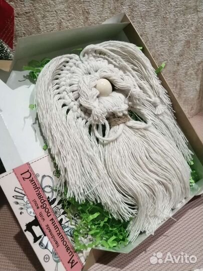 Украшение Ангел макраме handmade