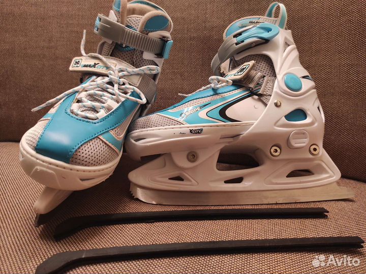 Коньки детские раздвижные размер 33-36