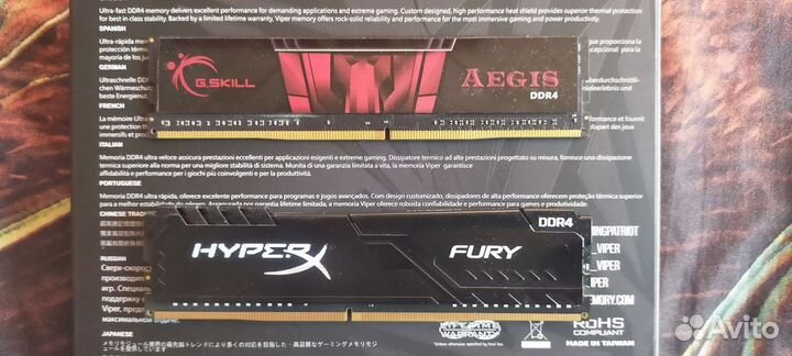 DDR4 16Гб G.skill Aegis DDR4 3000 (3333) cl15