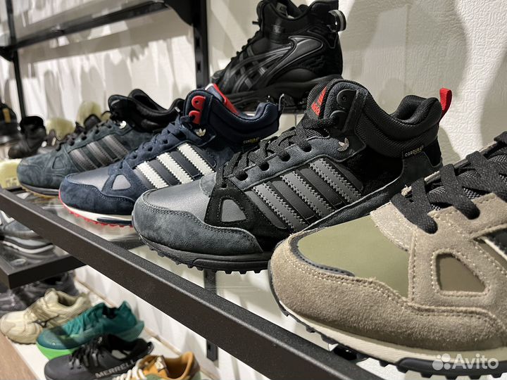 Кроссовки зимние на меху Adidas zx 750 мужские