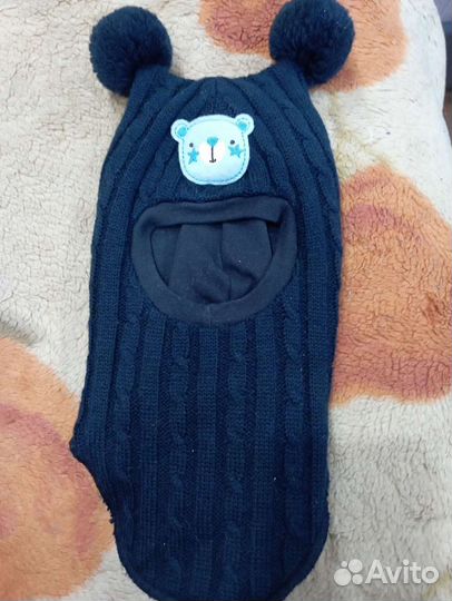 Шапка шлем для мальчика